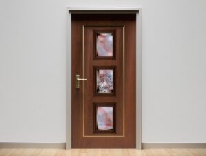 מדבקות קיר | מדבקות לדלת | מדבקת קישוט לדלת | נישת זכוכית סגלגלה