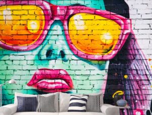 טפט מדבקה | גרפיטי בשמש