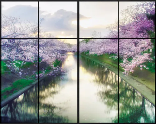 מדבקת קיר | חלון לנהר קסום