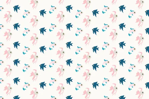 טפט מדבקה | דגים כחולים