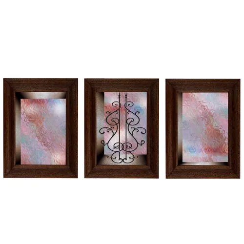 מדבקת קישוט לדלת | נישת זכוכית סגלגלה