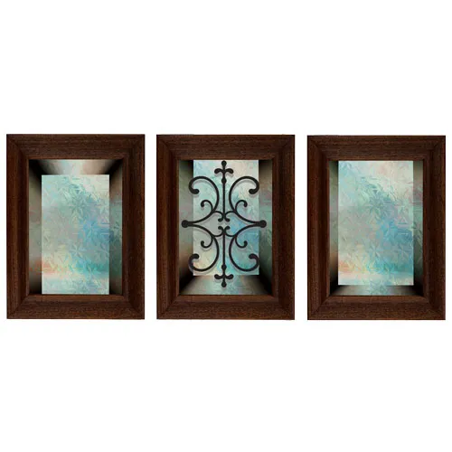 מדבקת קישוט לדלת | נישת זכוכית טורקיז