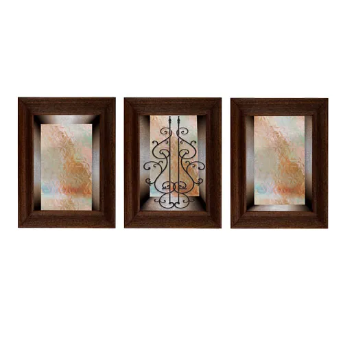 מדבקת קישוט לדלת | נישת זכוכית כתום