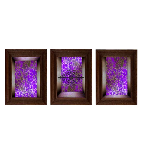 מדבקת קישוט לדלת | נישת זכוכית ורוד