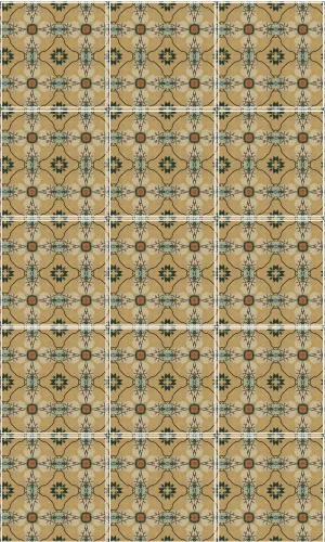 מדבקות אריחים | וינטג' פרחוני