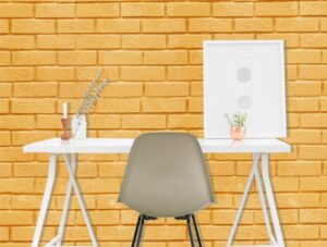 טפט קיר בריקים צהובים