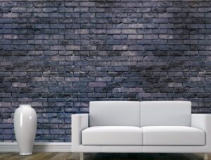 טפט קיר בריקים בגווני כחול