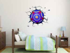 מדבקת קיר | כדורגל ברצלונה במדבקת תלת מימד