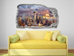 מדבקת קיר | מדבקת תלת מימד סיאטל