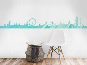 מדבקת קיר | לונדון קו מיתאר מדבקת קיר