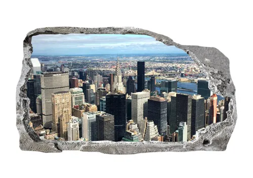 מדבקת ניו יורק תלת מימד