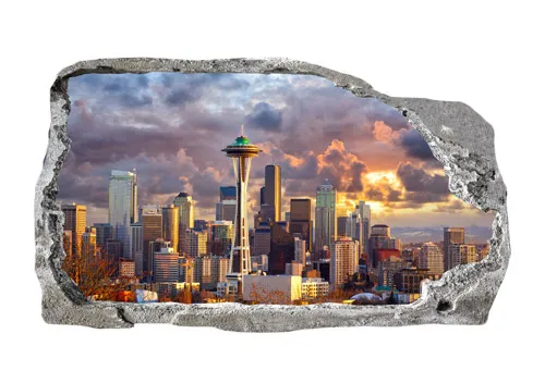 מדבקת תלת מימד סיאטל