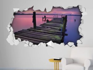 מדבקת תלת מימד חור אגם