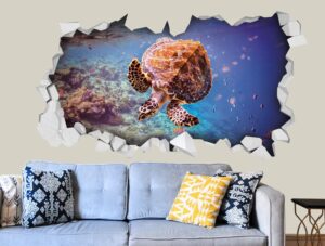 מדבקת תלת מיימד מבט אל המצולות