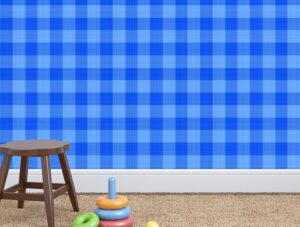 טפט ריבועים כחולים לחדרי ילדים