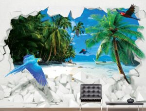 טפט חור | תוכים באי טרופי