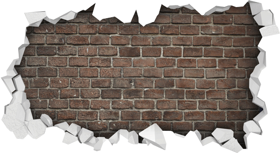 מדבקת מימד קיר לבנים