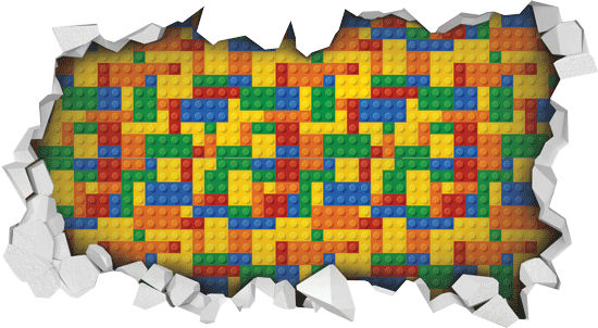 חור תלת מיימד עם קוביות לגו