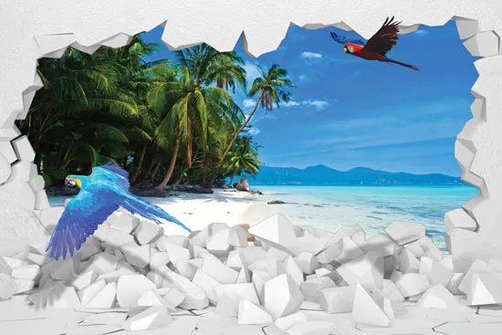 טפט תוכים מעופפים מתוך החור