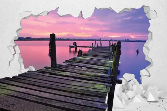 טפט גשר ואגם סגול