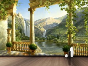 מרפסת עם אגם יפייפה