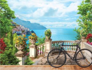 מרפסת יפה עם נוף לים