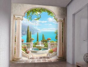 נוף ממרפסת של ארמון