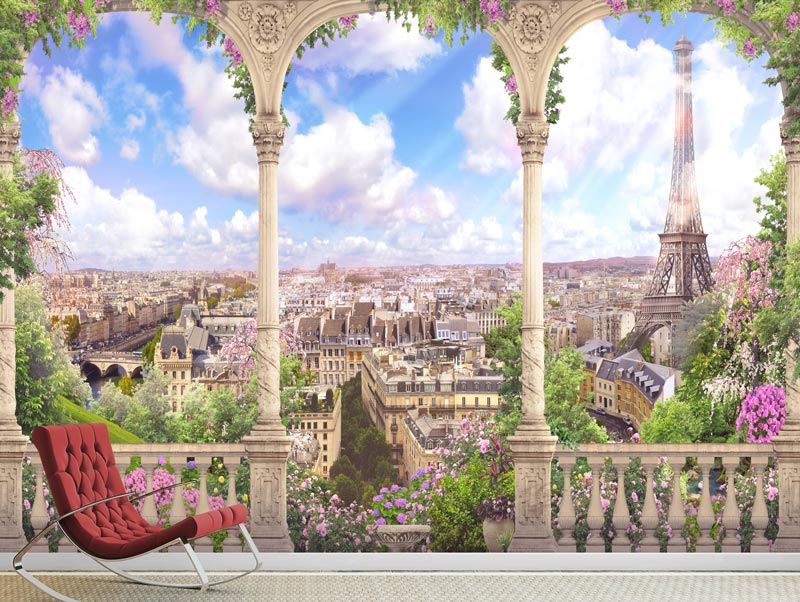 מרפסת גדולה עם נוף לפריז