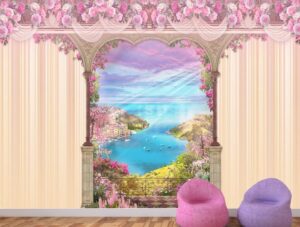 טפט קיר יפיפה עם חלון