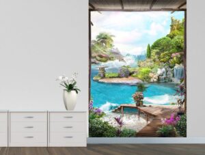 טפט גשר עץ וגינה