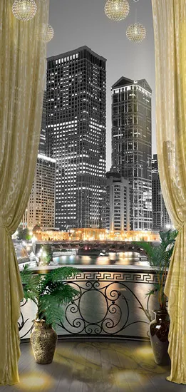 מרפסת עם נוף לעיר