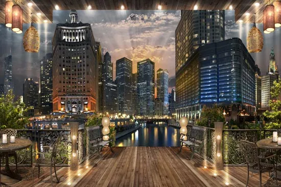 מרפסת בתוך העיר