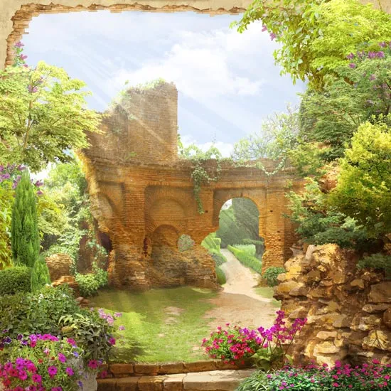 מבנה ישן בטבע