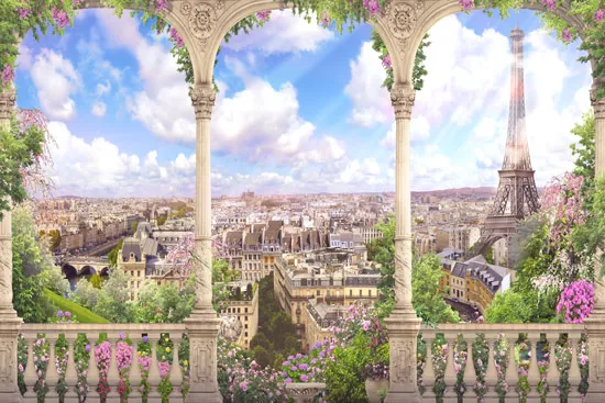 מרפסת גדולה עם נוף לפריז