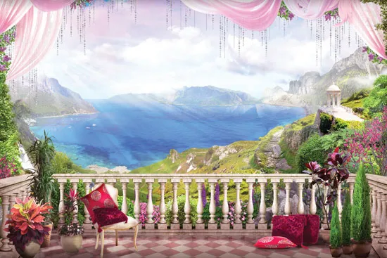 מרפת מפוארת עם נוף יפיפה