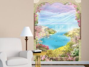 טפט מרפסת פרחונית יפיפה