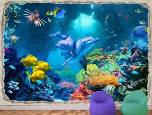 טפט חור הקיר מעמקי הים