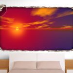 מדבקת קיר שקיעה יפיפה