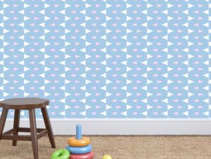 טפט מקושט בצבע תכלת