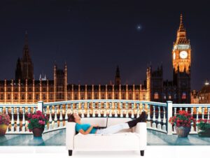 טפט קיר - מרפסת עם נוף יפיפה ביגבן לונדון