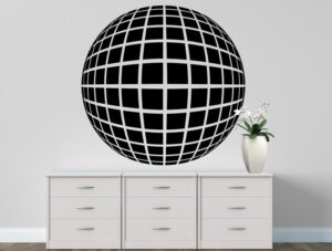 כדור תלת מימדי - מדבקת קיר
