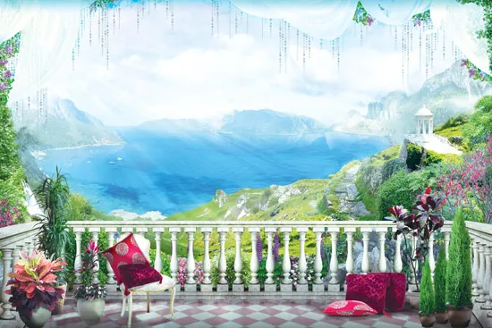 מרפסת יפיפה עם נוף