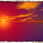 מדבקת קיר שקיעה יפיפה