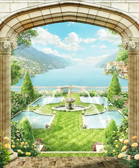 שער עם גינה מפוארת