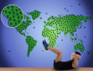 מדבקת טפט של ספורט מסביב לעולם