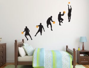 מדבקות קיר של שחקני כדורסל