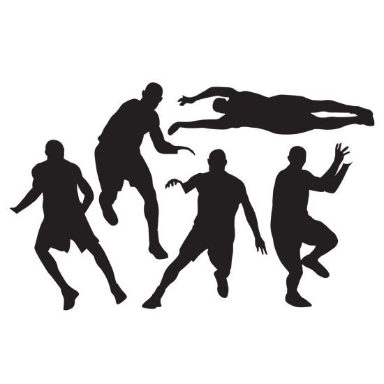 מדבקות קיר של שחקני כדורסל