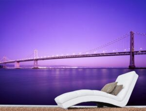 טפט | נוף יפיפה של גשר ושמים סגולים