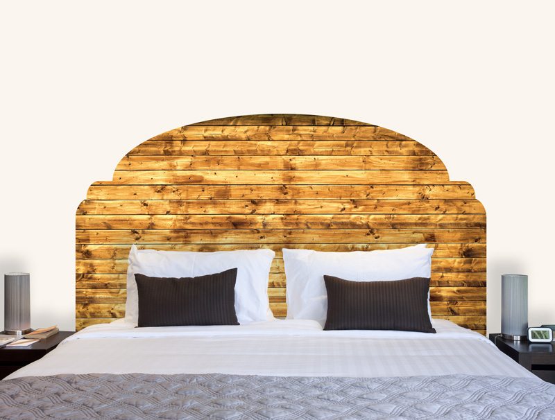 מדבקת קיר | מדבקת ראש מיטה בעיצוב עץ
