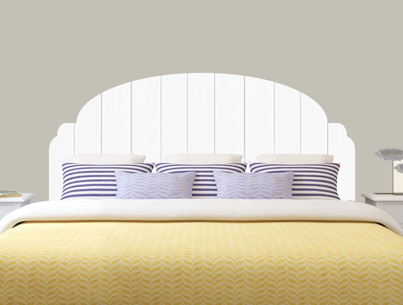 מדבקת קיר | מדבקת ראש מיטה בעיצוב של פנלים לבנים